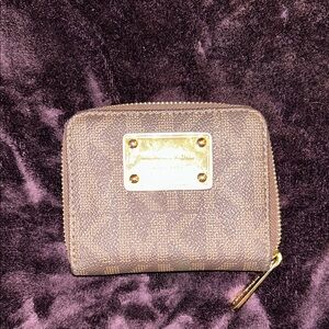 Michael Kors Gold and Brown Wallet